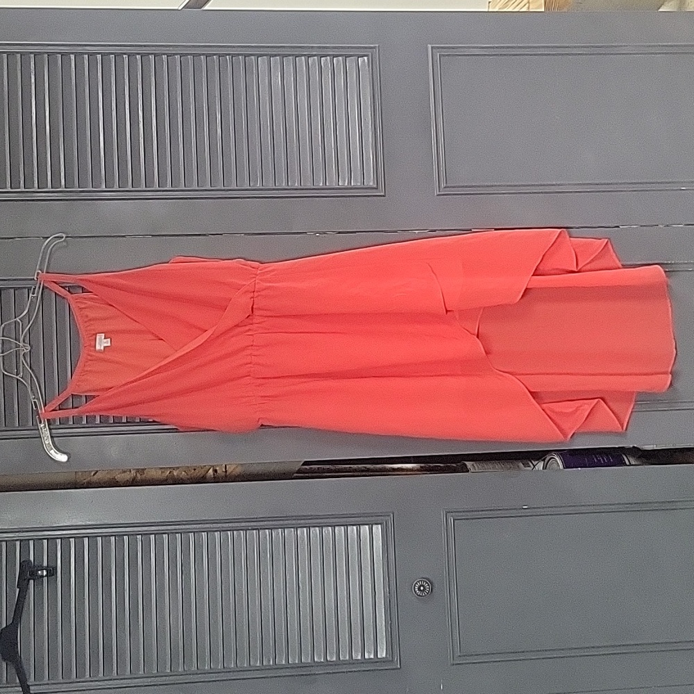Coral flowy dress